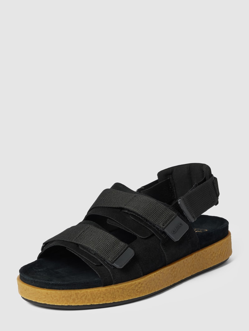 Sandalen mit Klettverschluss in schwarz