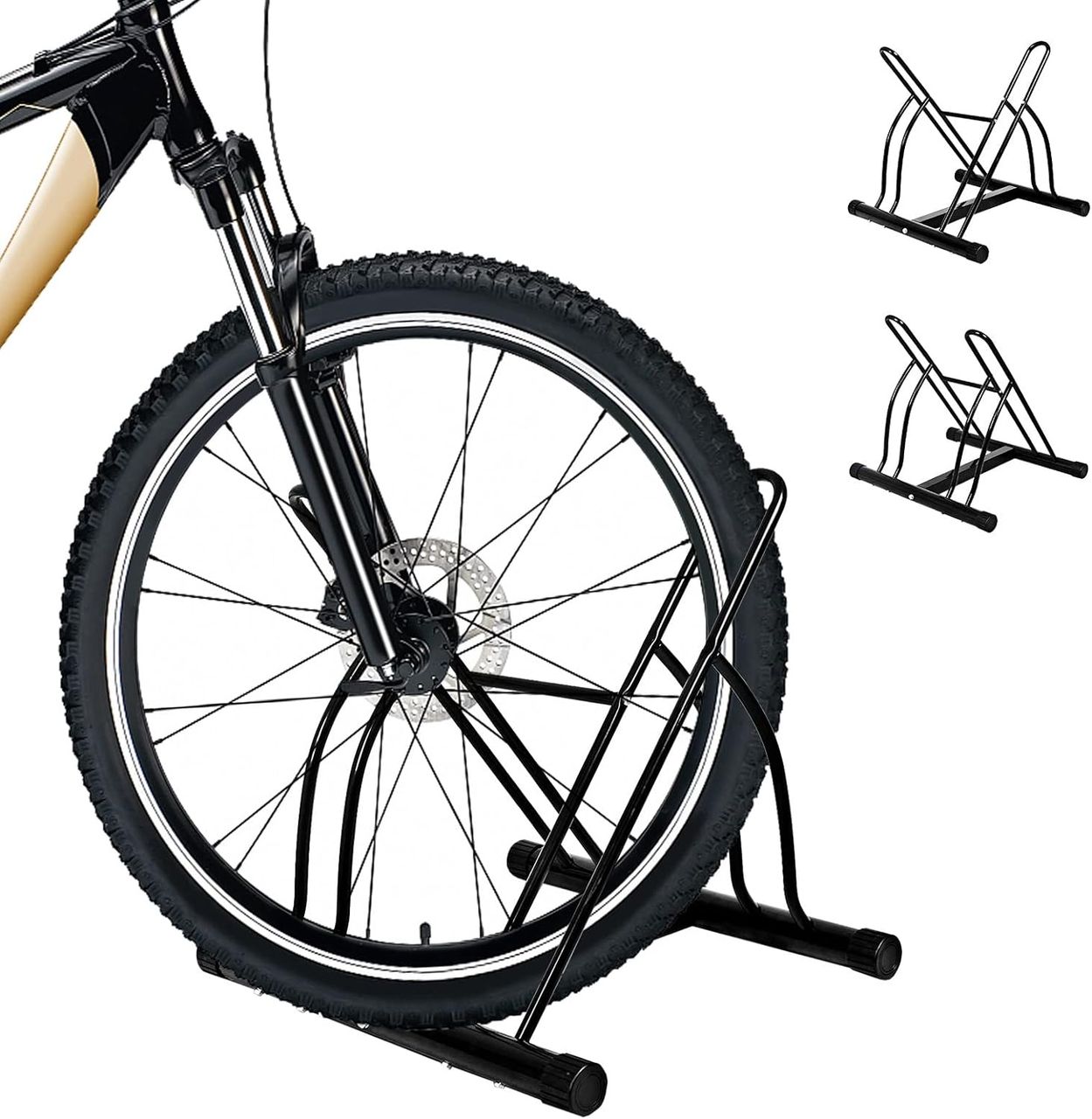 Costway Fahrradständer Bodenparker für 2 Fahrräder Bügelparker