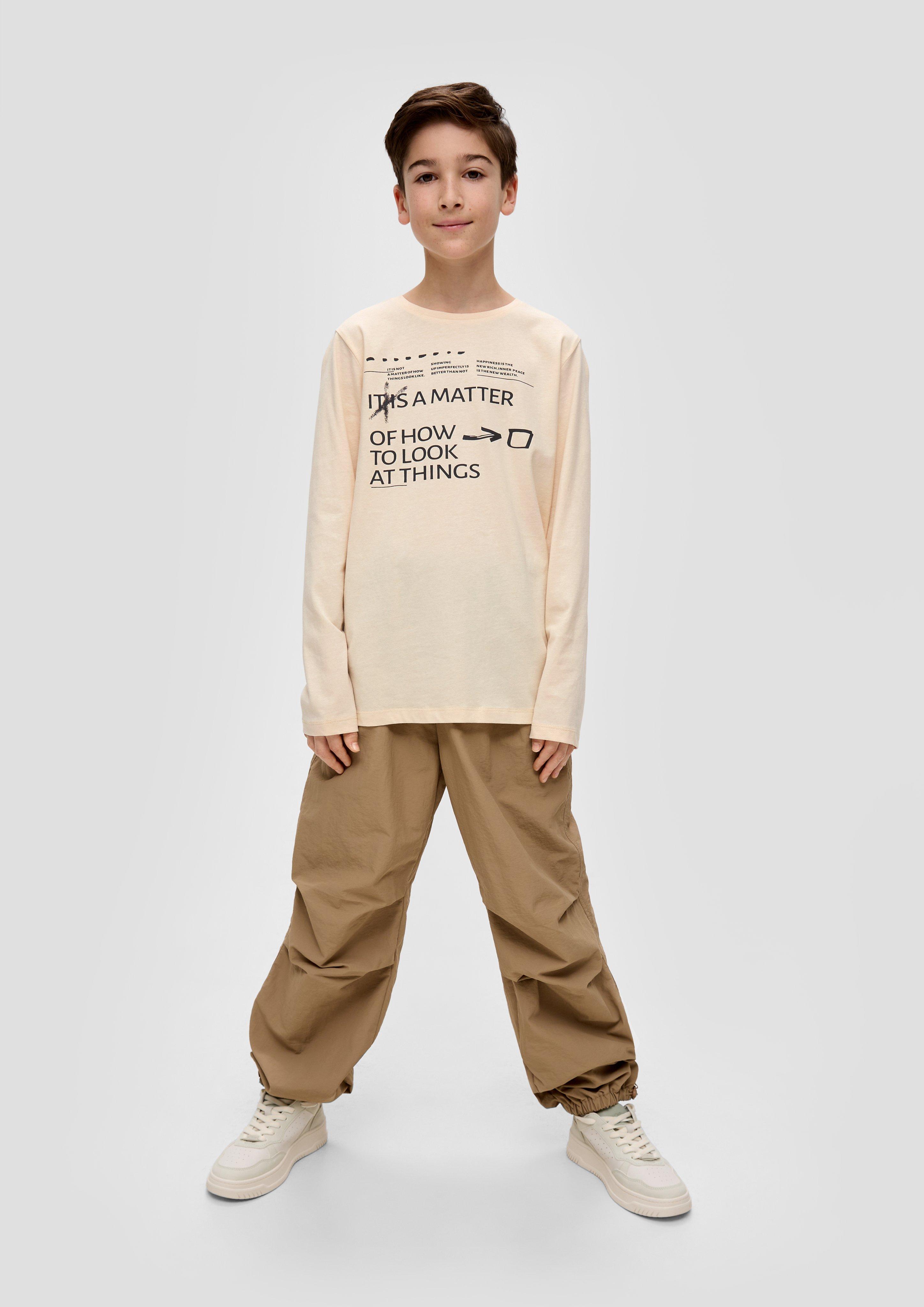 Langarmshirt mit Statement-Print  2140085-0805