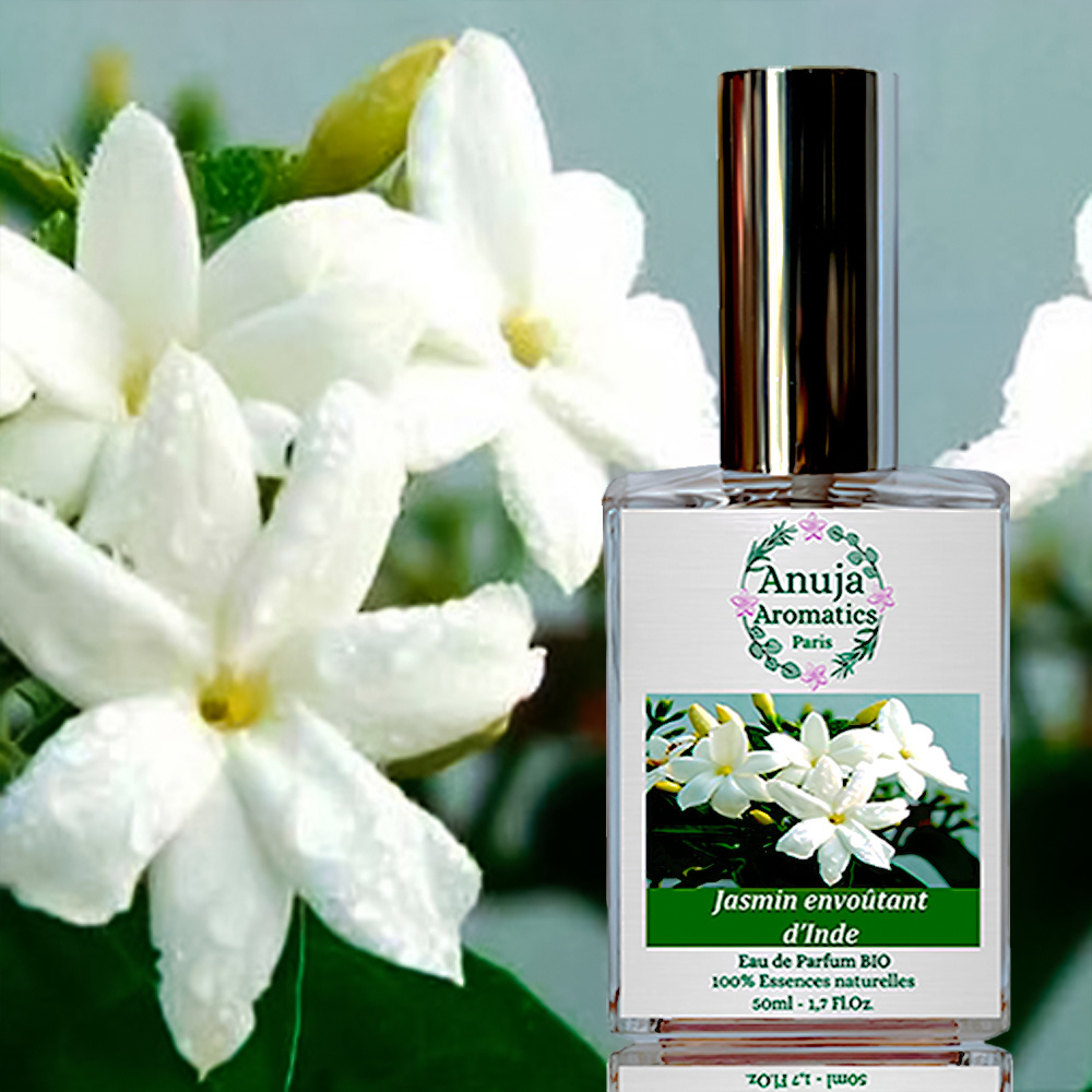 anuja aromatics Jasmin Envoûtant d'Inde Eau de Parfum Bio aux Essences 100 % Naturelles