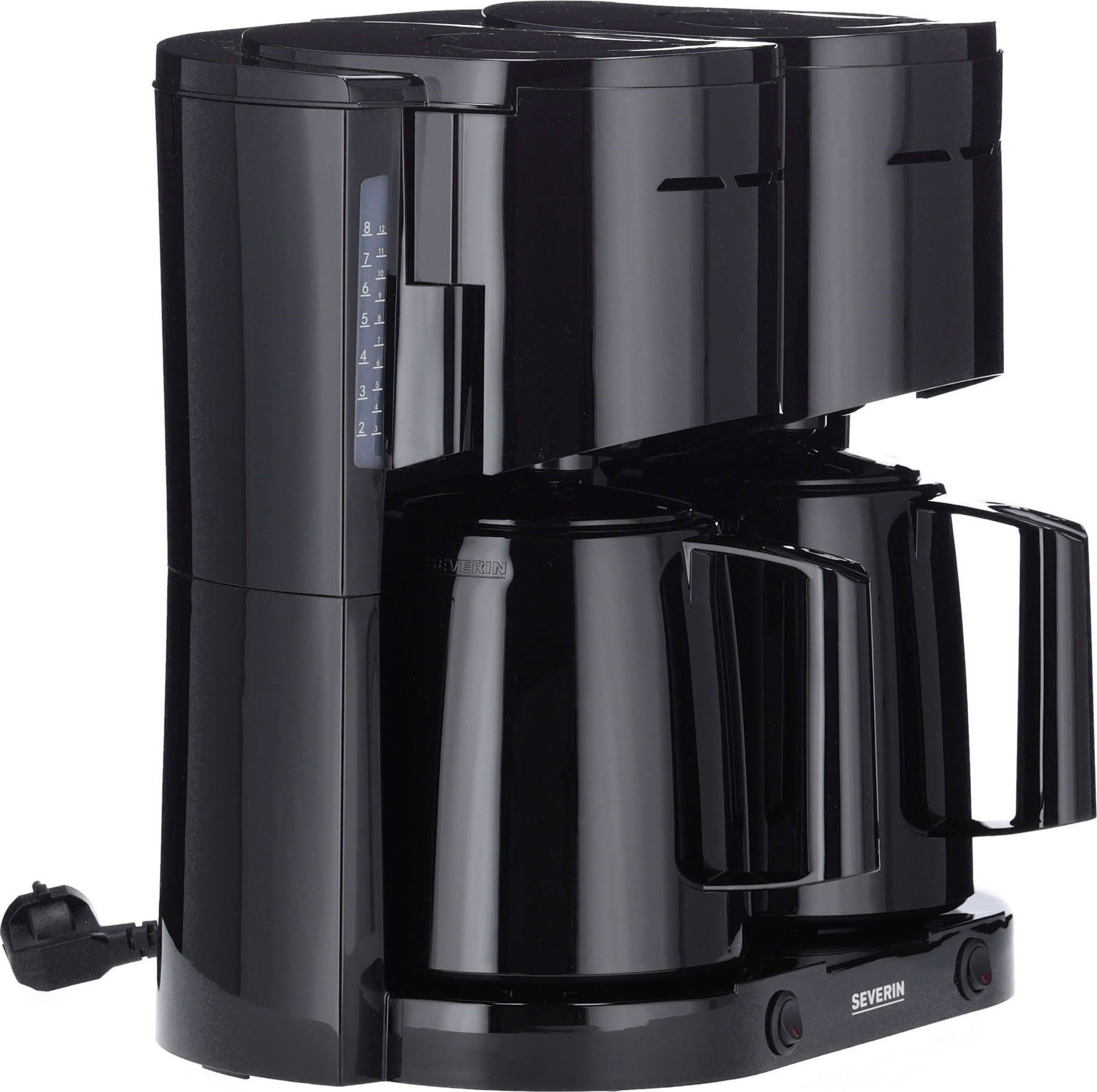 Severin Filterkaffeemaschine KA 9315 Duo, 1l Kaffeekanne, Papierfilter 1x4
