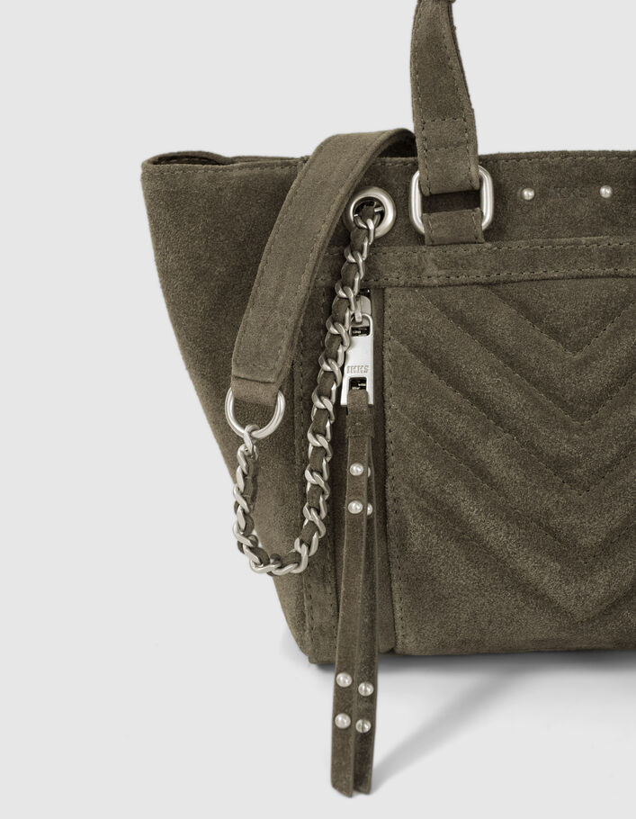 Sac cabas 1440 SMALL KAKI matelassé chevron femme