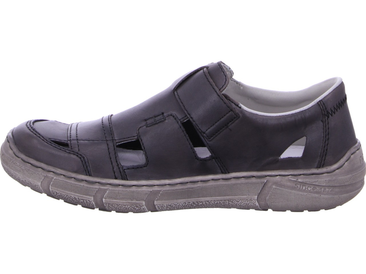 RIEKER Sportliche Slipper grau