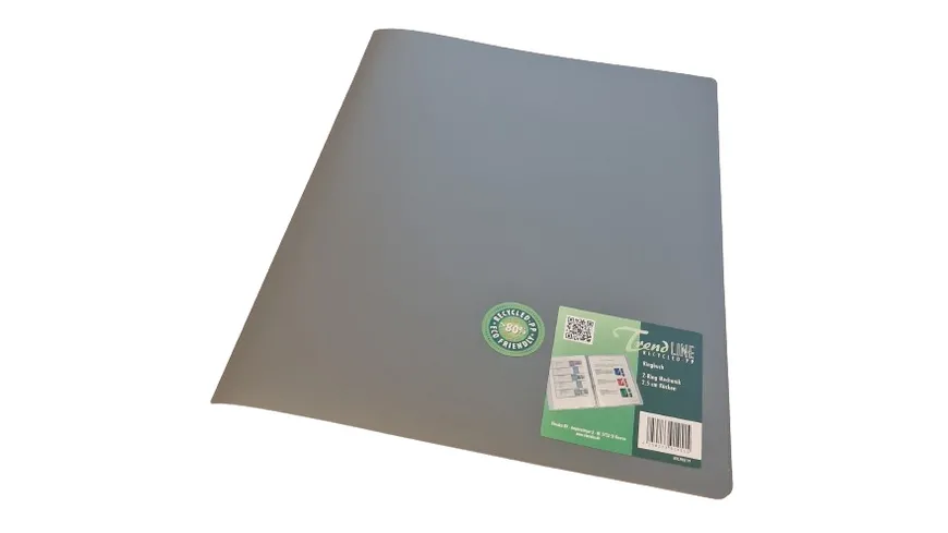 TrendLINE Ringbuch recycling A4 grau grau