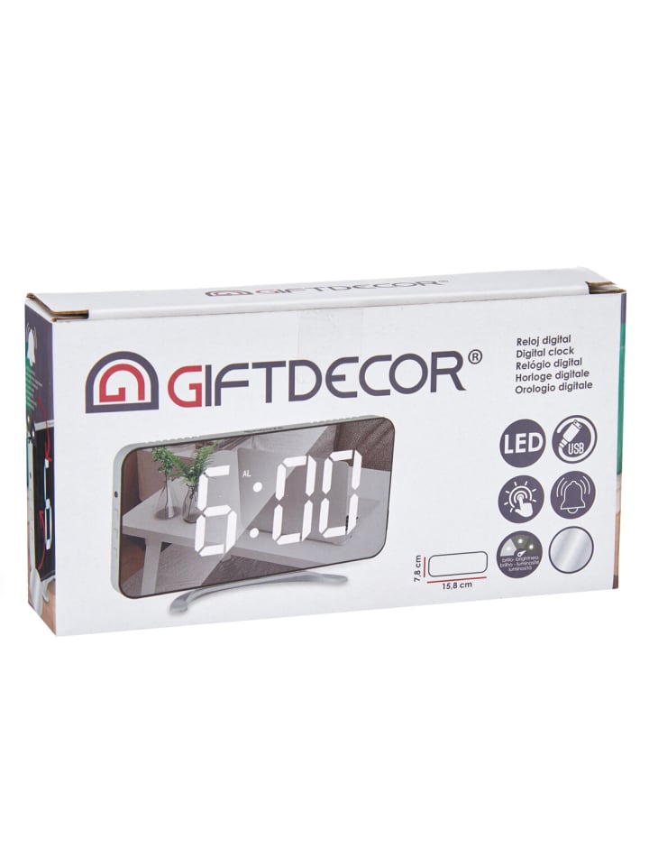 GIFTDECOR Digitaler LED-Wecker in weiß günstig kaufen onesize