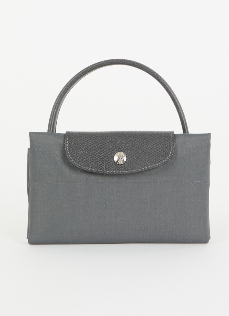 Longchamp  Le Pliage Green handtas M met leren details