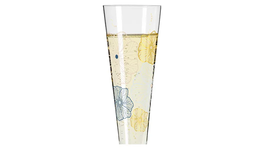 RITZENHOFF Champagnerglas Goldnacht  #36 von Concetta Lorenzo H23 Schwarz, Silber, Gold