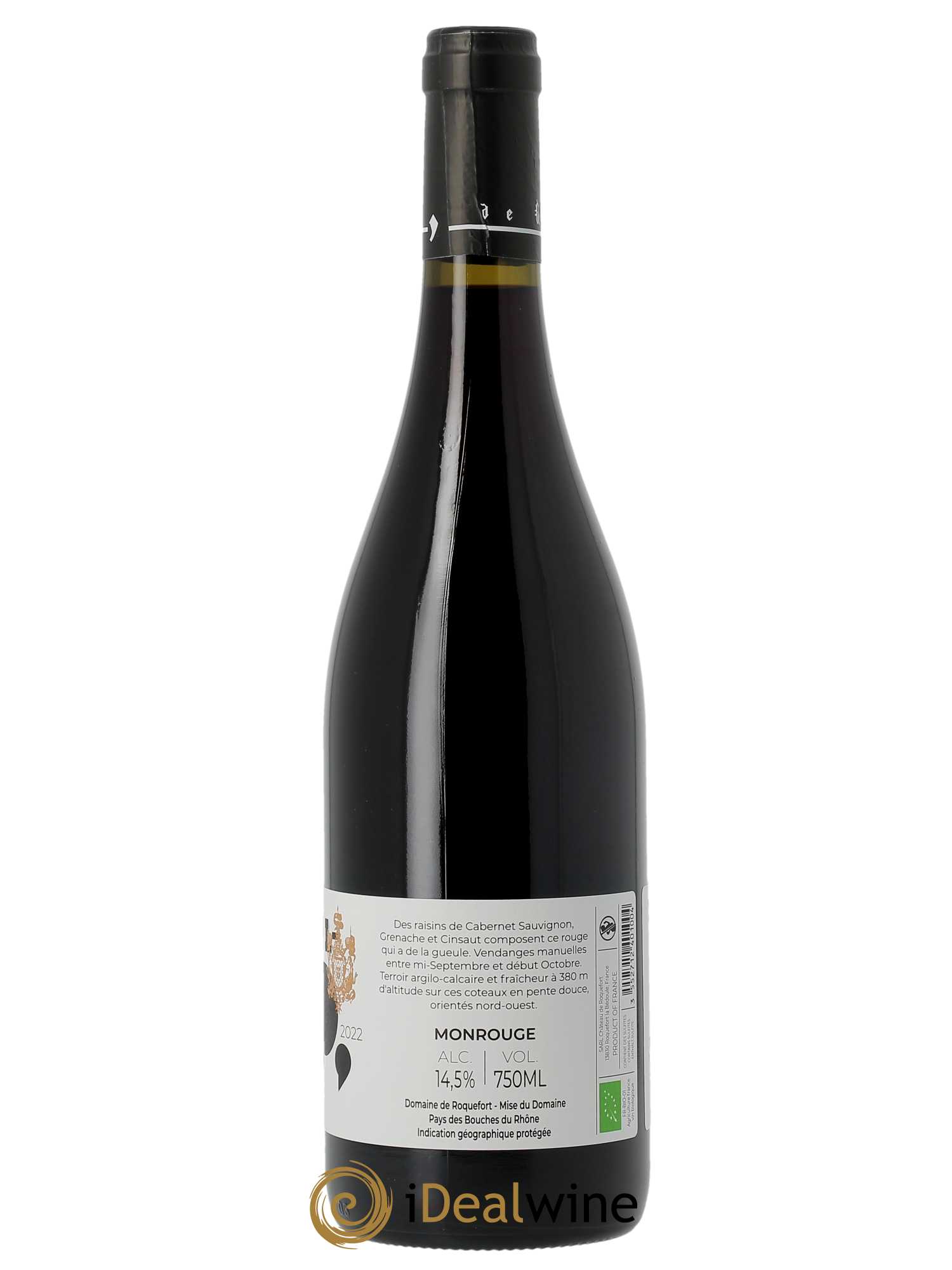 IGP Bouches du Rhône Château de Roquefort Gueule de loup  2022 - Lot de 1 Bouteille