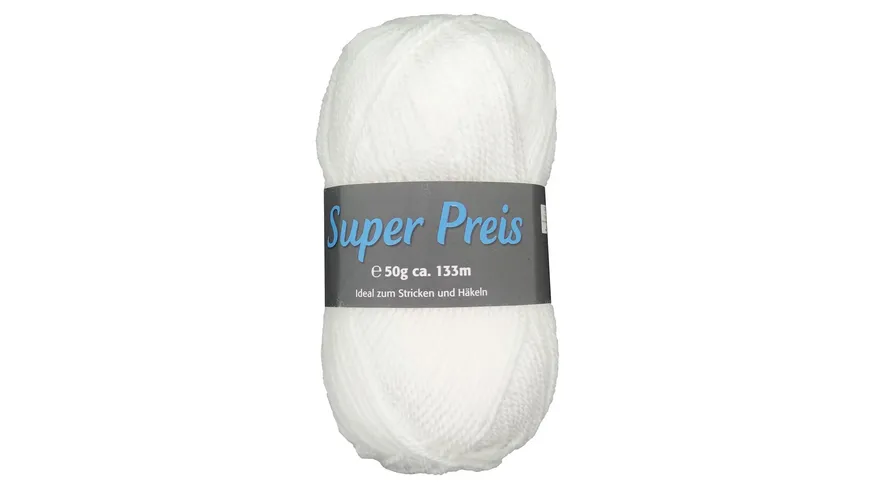 Super Preis Wolle 50g 50 g 30 - Weiss