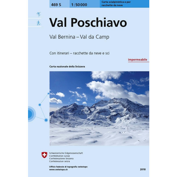 Swisstopo 1 : 50 000 Val Poschiavo - Wanderkarte