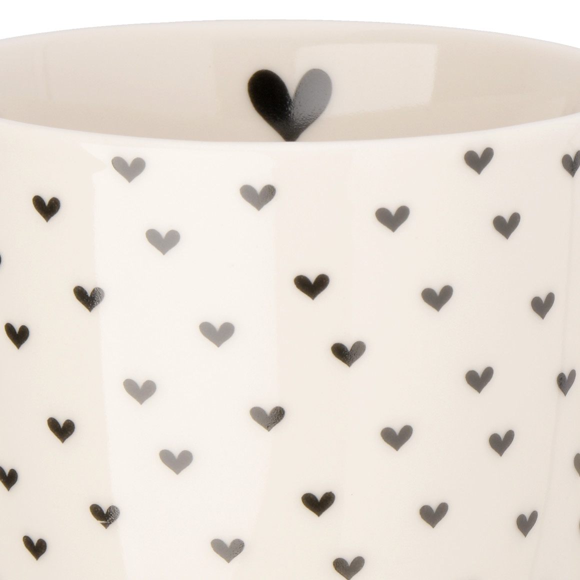 Jumbotasse mit Herzchen-Allover