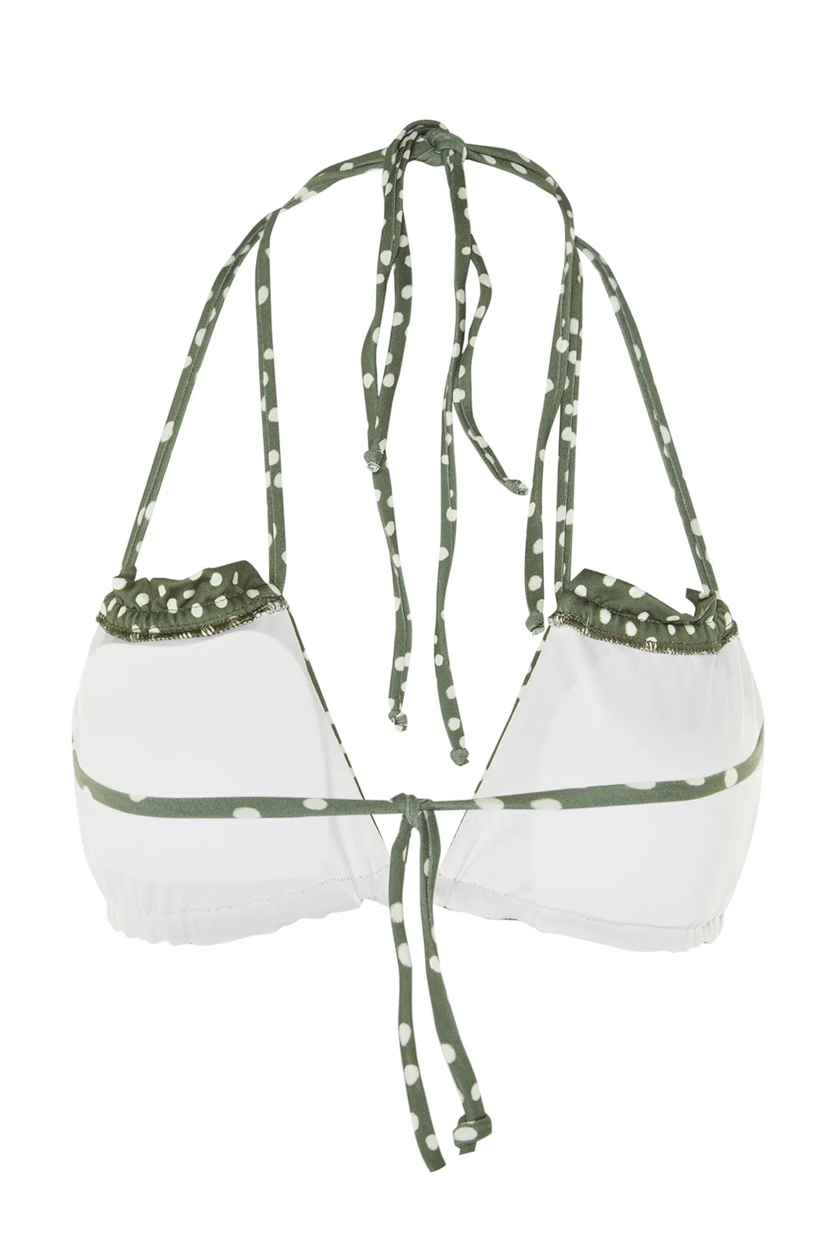 Trendyol Collection  Gepunktetes Dreieck-Tunnel-Bikinioberteil TBESS23BU00206