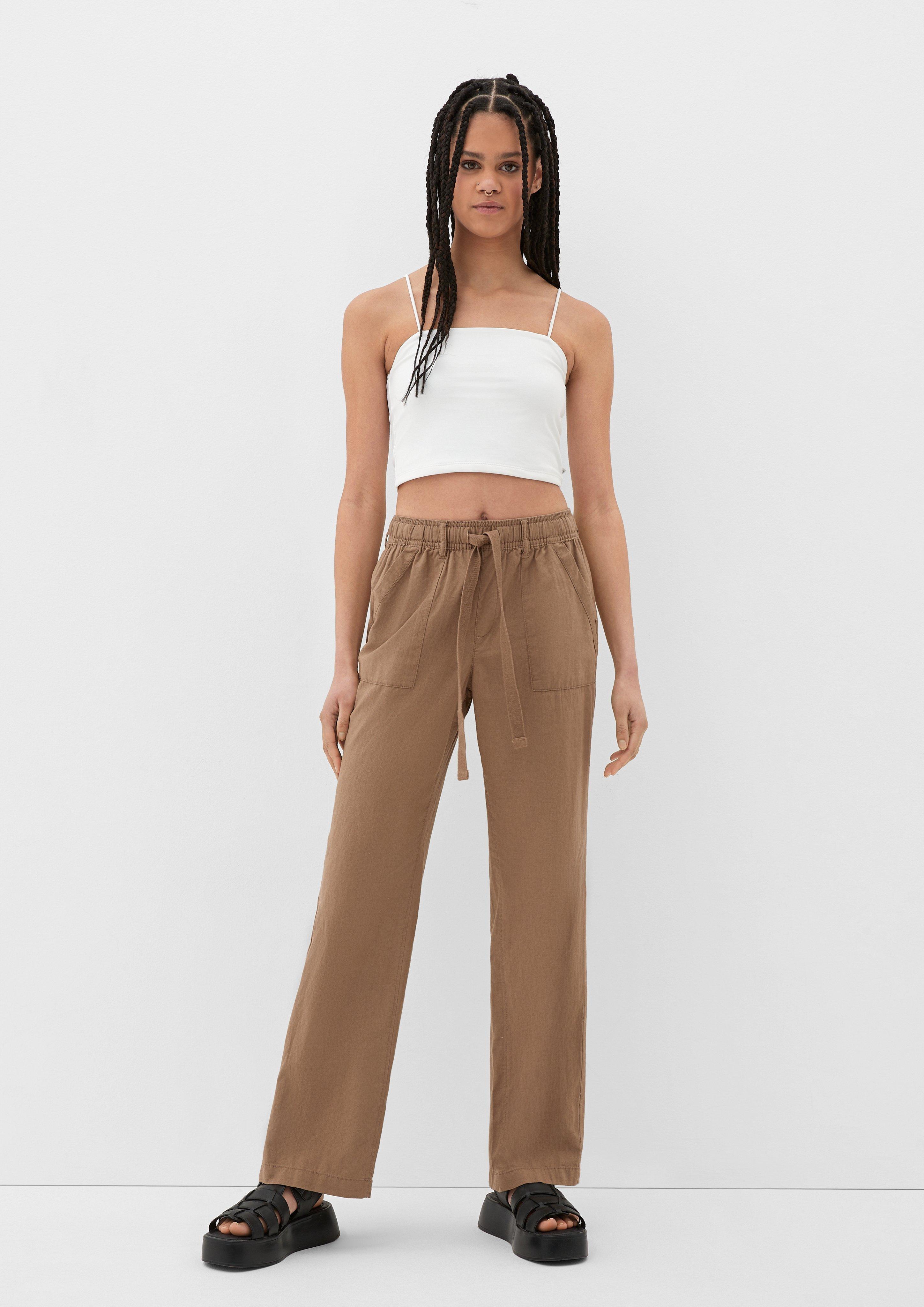 Regular: Hose aus Leinenmix  2127624-8581