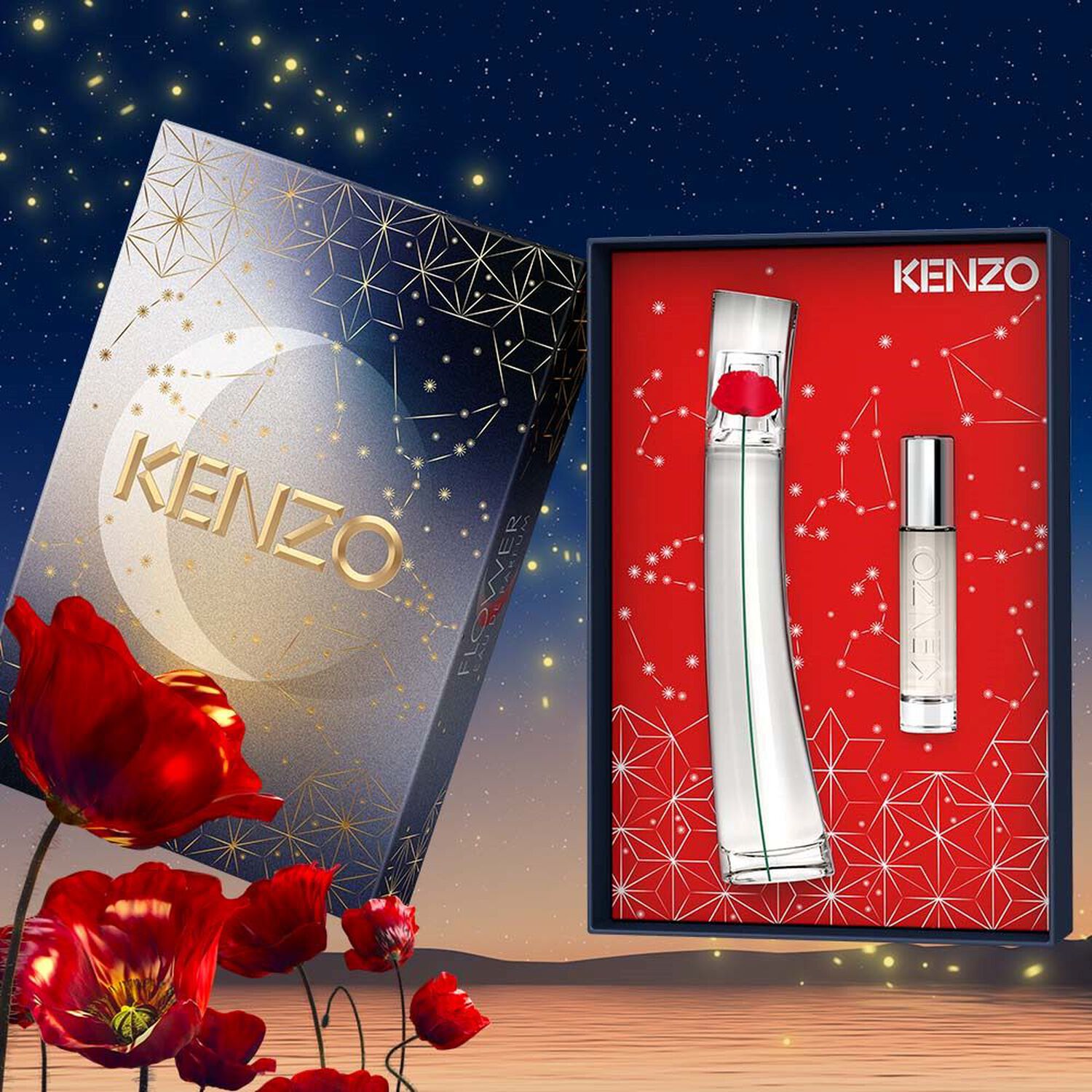Kenzo Flower By Kenzo Coffret Eau de Parfum 50 ml + Vaporisateur de Voyage 10 ml