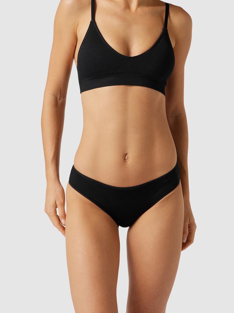 Slip mit Logo-Print in schwarz