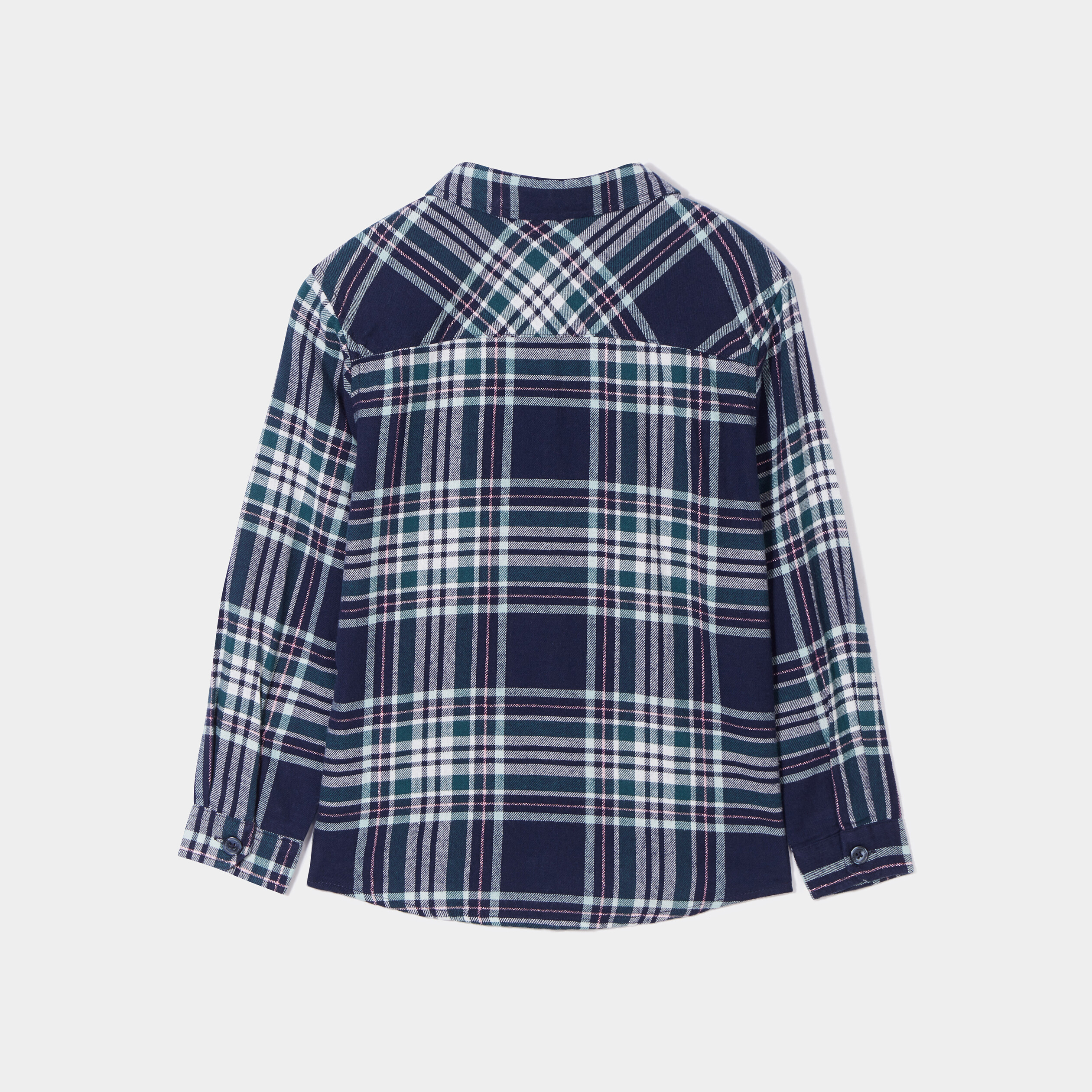 Chemise manches longues bleu marine fille | La Halle