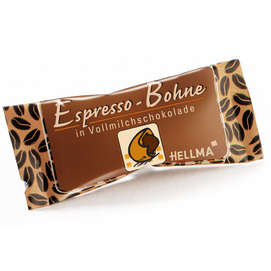 Hellma Espresso-Bohne in Vollmilchschokolade 380er
