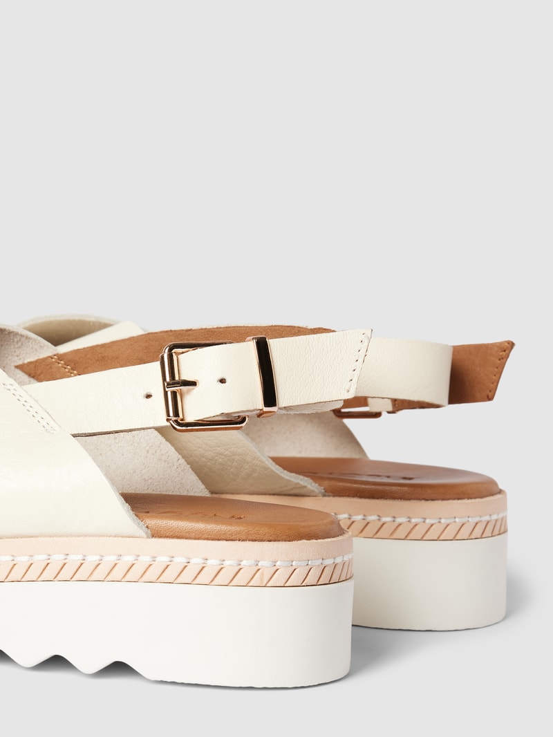 Sandalen mit Dornschließe in offwhite