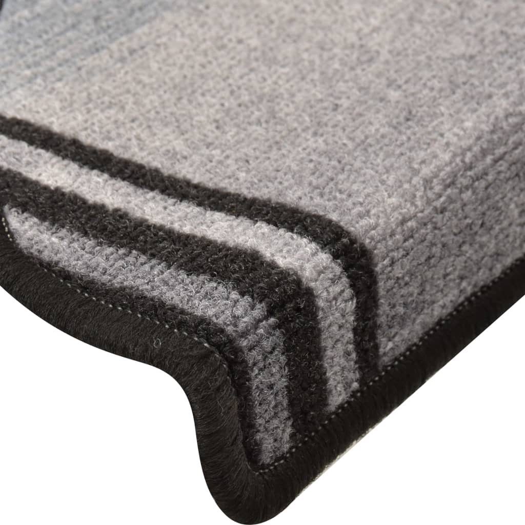 Stufenmatte Stufenmatten Selbstklebend 10 Stk 65x21x4 cm Schwarz Grau, vidaXL, Andere