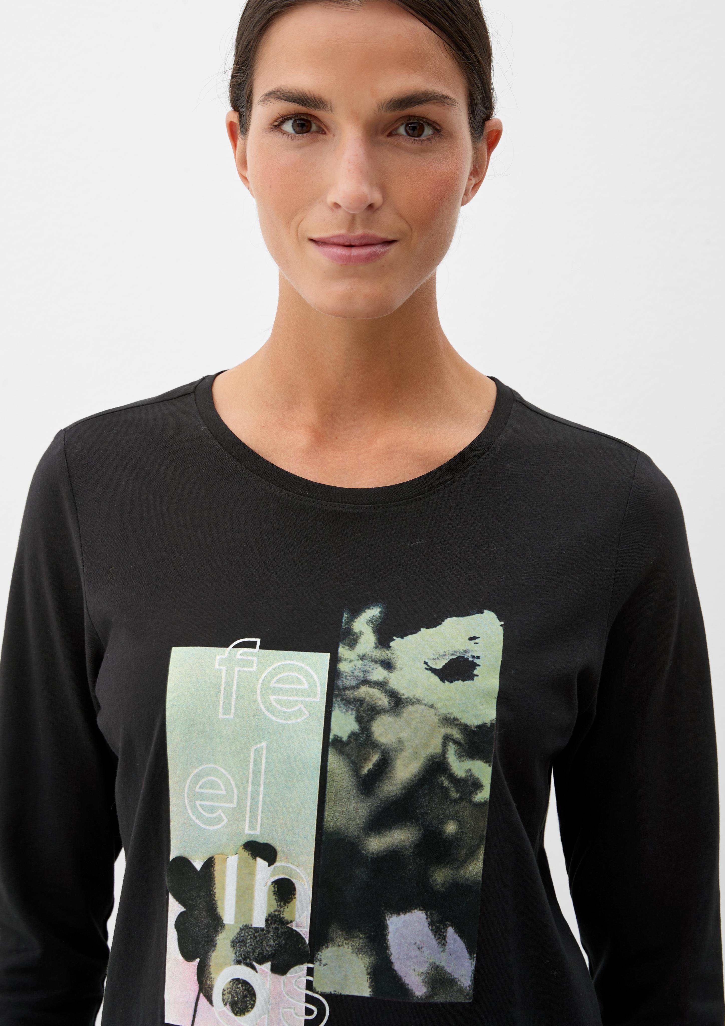 Baumwoll-Shirt mit Effektprint  2122517-99D2