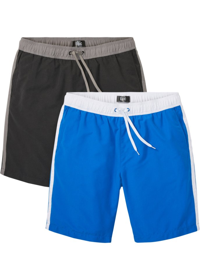 Strand-Bermuda mit Seitenstreifen, Regular Fit (2er Pack)