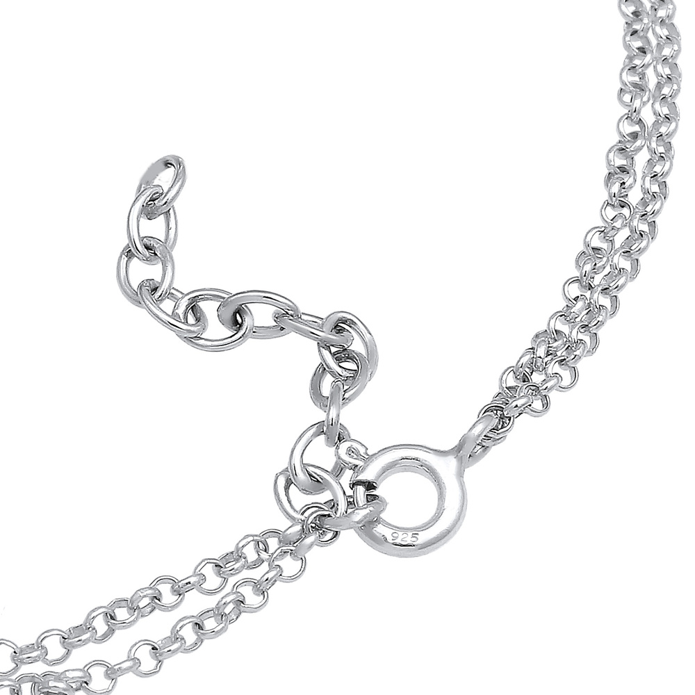 Elli Elli Bracelet Couche de Trio Symbole Coeur Amour Bracelet Femme  (925/1000) Argen Bracelet