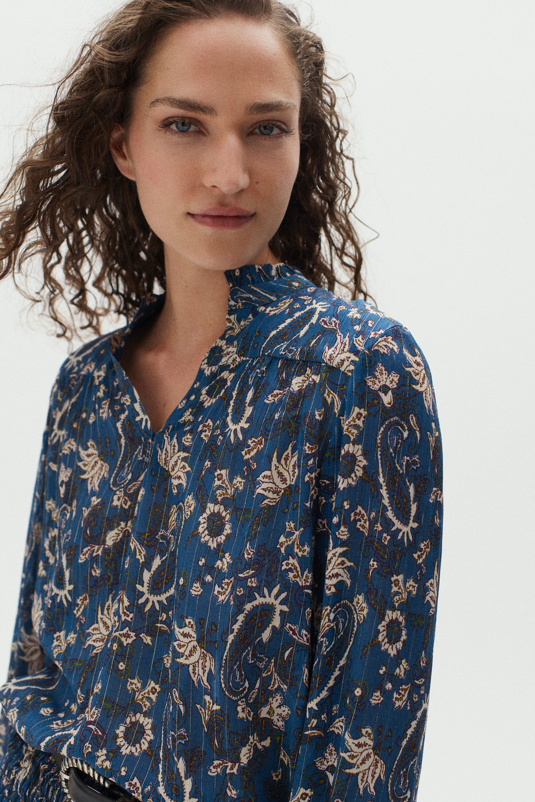 chemisier ginger bleu petrole femme