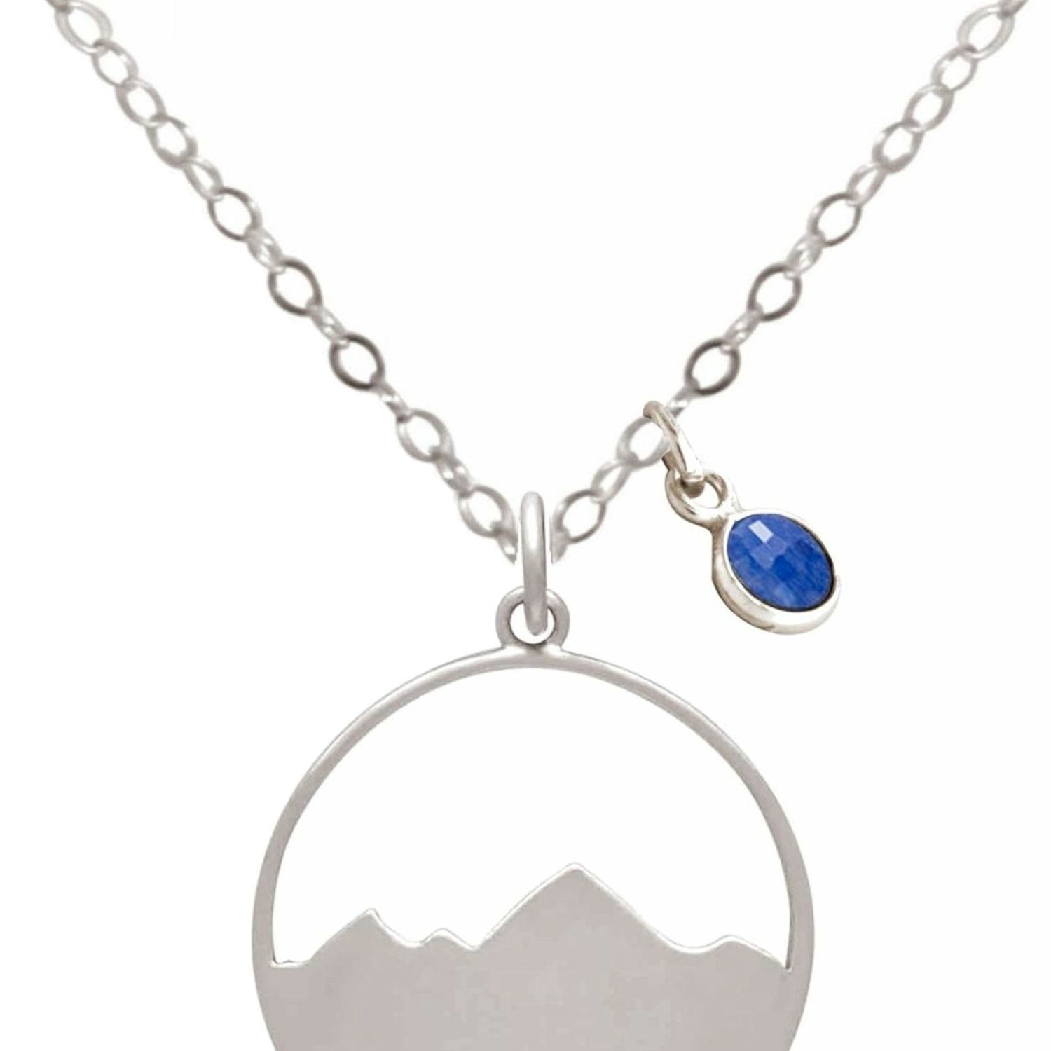 Kette mit Anhänger 'Alpin Berge Saphir'