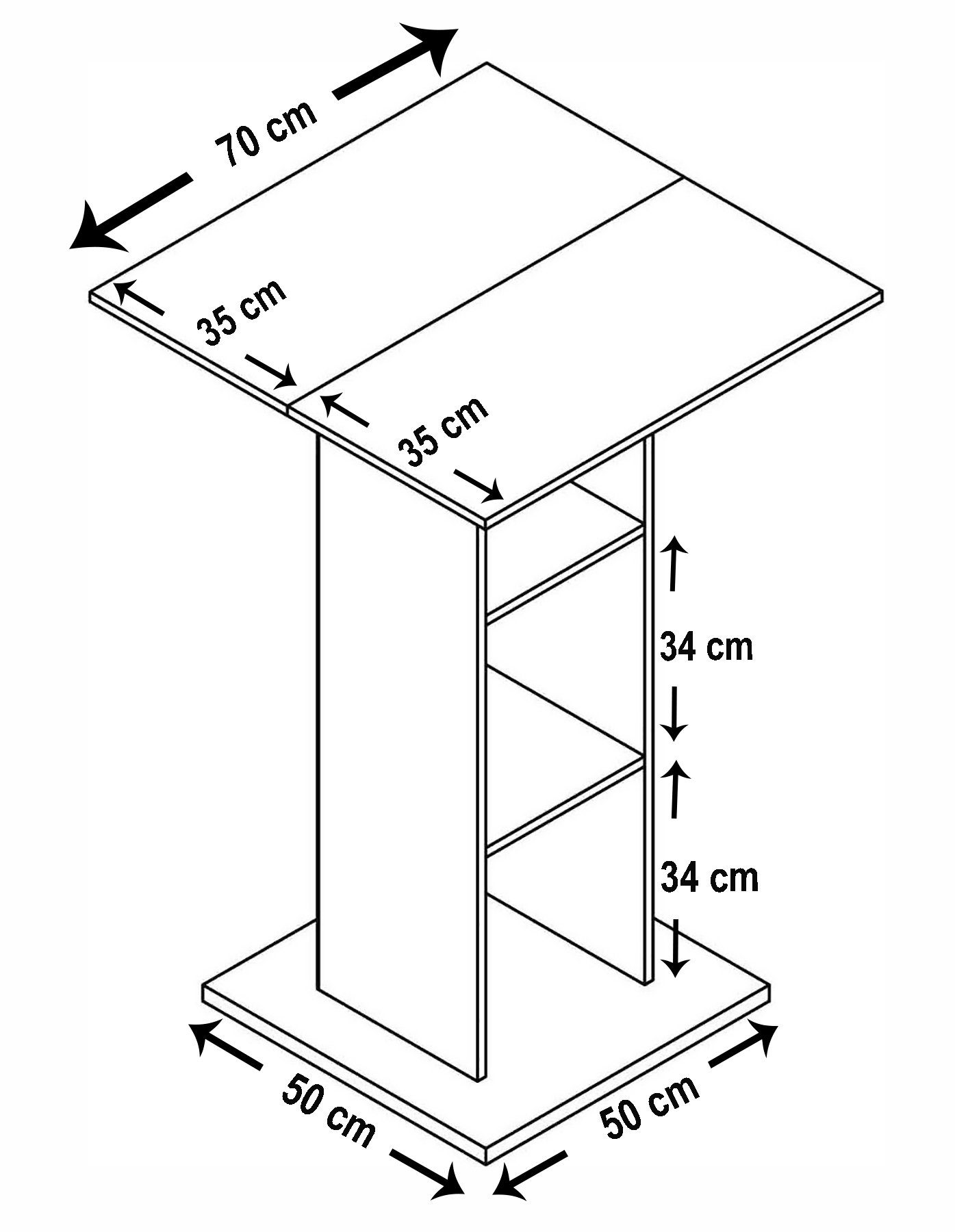 VCM Bartisch Holz Bartisch Tresen Stehtisch Bistrotisch Standos