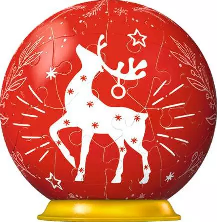 3D Puzzle Ball Weihnachtskugel Rentier