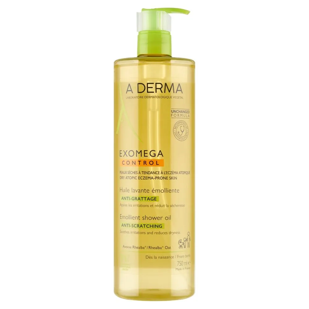 A-Derma Exomega Control minkštinamasis dušo aliejus, 750 ml