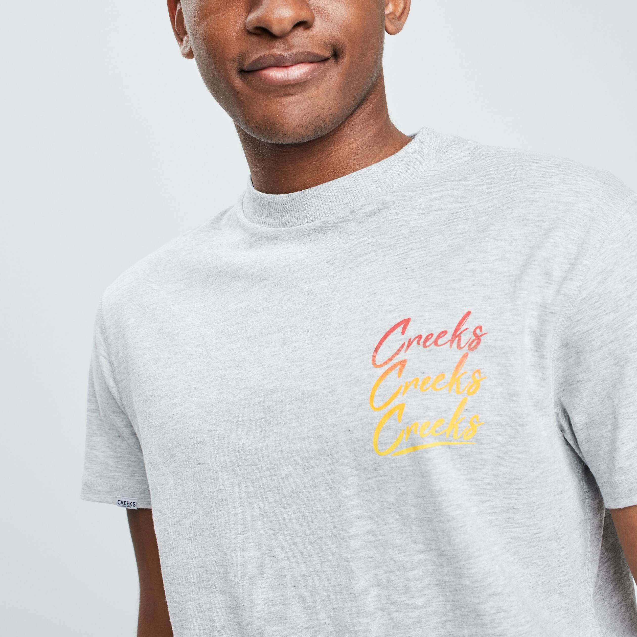 T-shirt manches courtes Creeks gris clair homme | La Halle