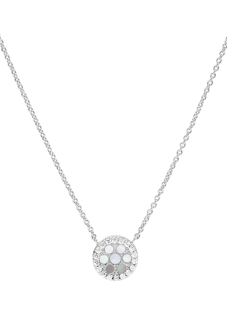 Collana in argento fossilizzato con madreperla JFS00520040