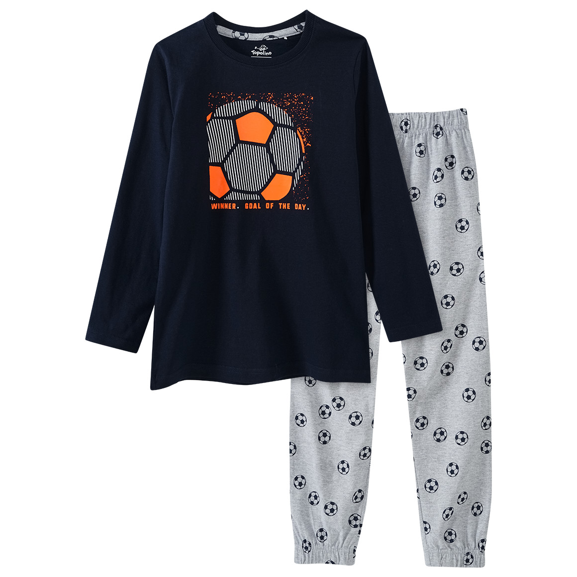 Jungen Schlafanzug mit Fußball-Print