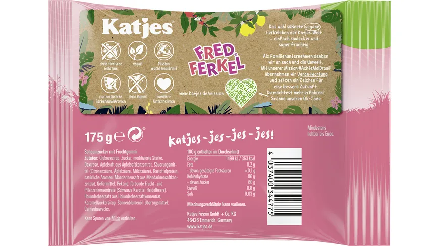 Katjes Fred Ferkel vegan 175 g