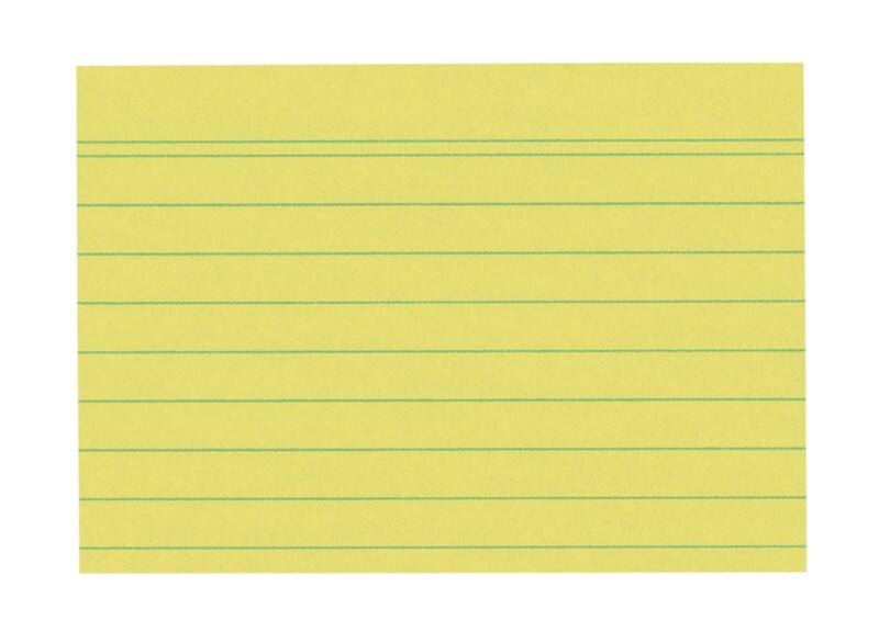 herlitz Karteikarten DIN A7 100 Karten Gelb 10,5 x 7,4 cm 100 Stück