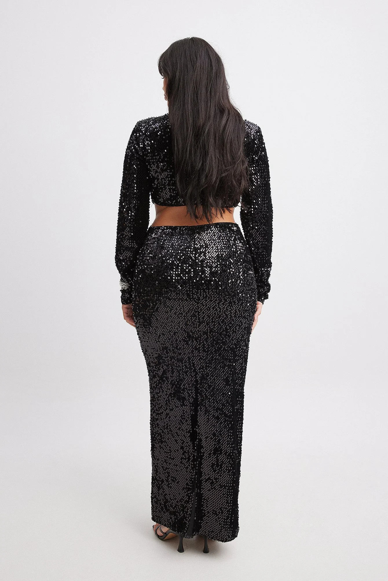 Pailletten Maxikleid