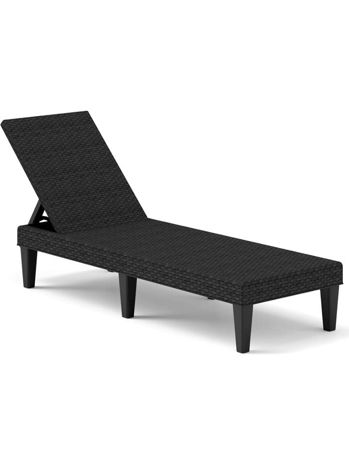 COSTWAY Sonnenliege Rattan 185 x 57 x 28,5 cm in Schwarz günstig kaufen onesize