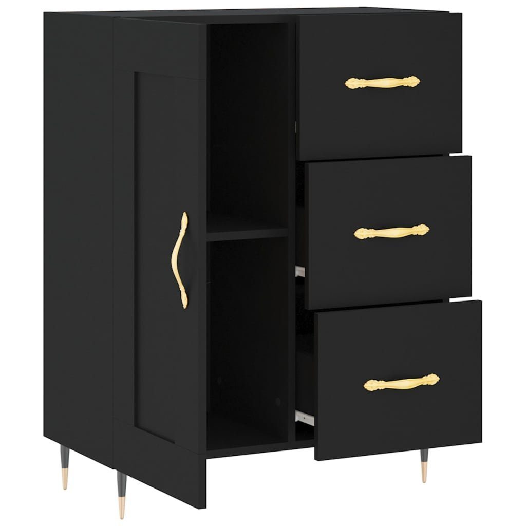vidaXL Sideboard Sideboard Schwarz 69,5x34x90 cm Holzwerkstoff (1 St)