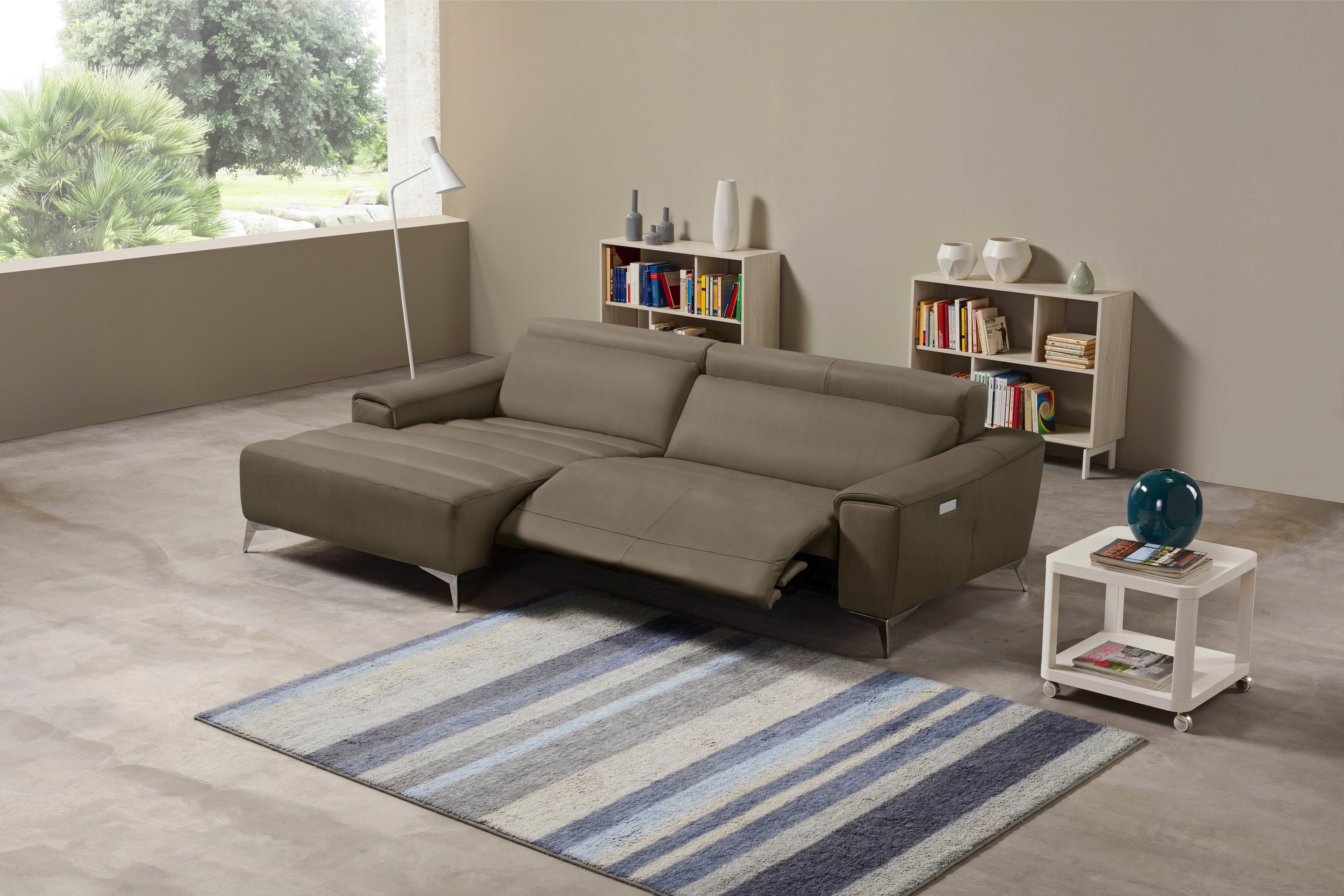 Egoitaliano Ecksofa Suzette, mit Recamiere, inkl. 1 elektronischen Relaxfunktion