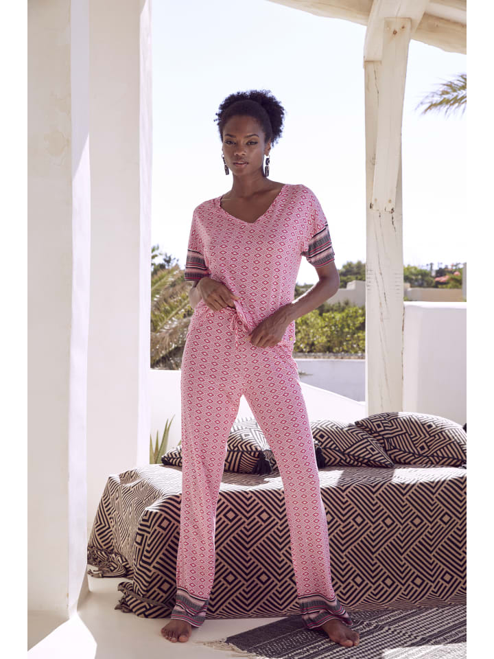 VIVANCE DREAMS Schlafhose in pink bedruckt günstig kaufen