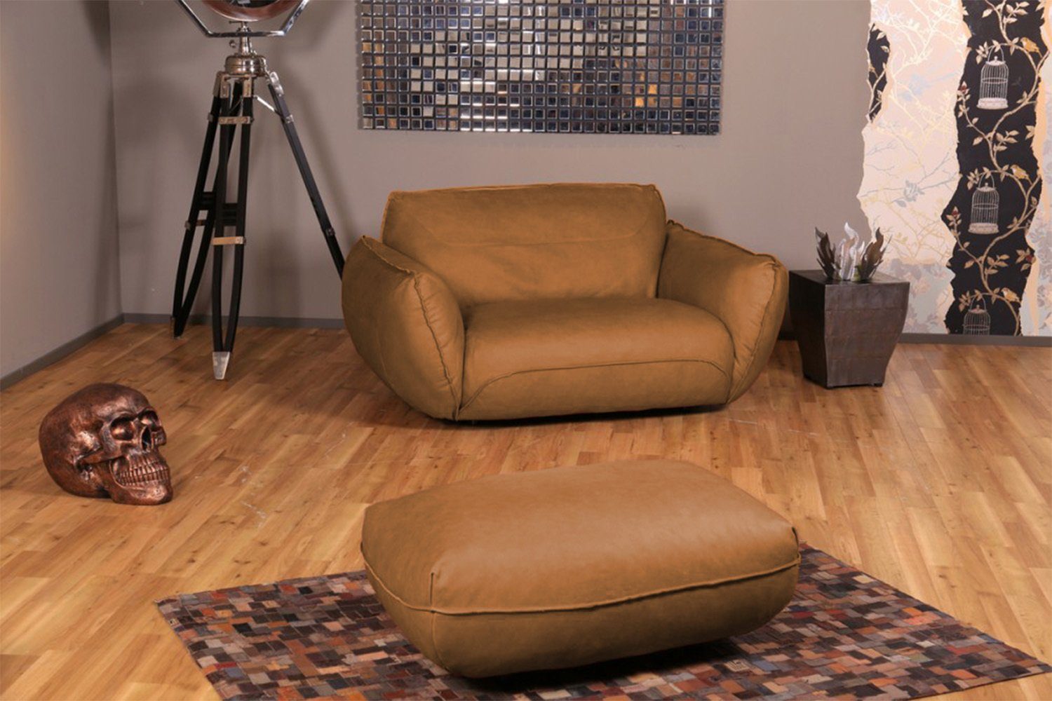 KAWOLA Sessel DAVITO, Megasessel Loveseat 2-Sitzer, versch. Bezüge und versch. Farben