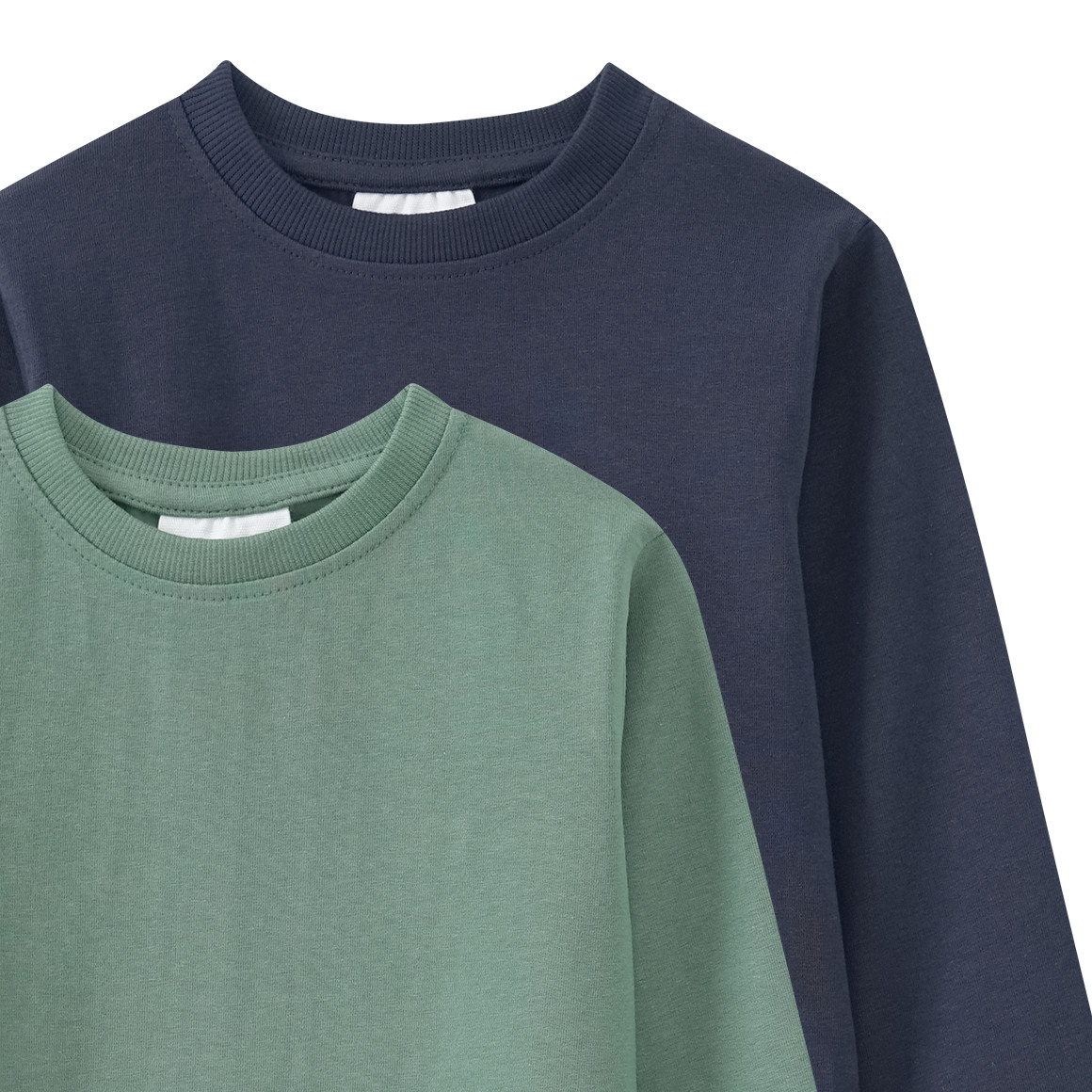 2 Jungen Langarmshirts im Basic-Look