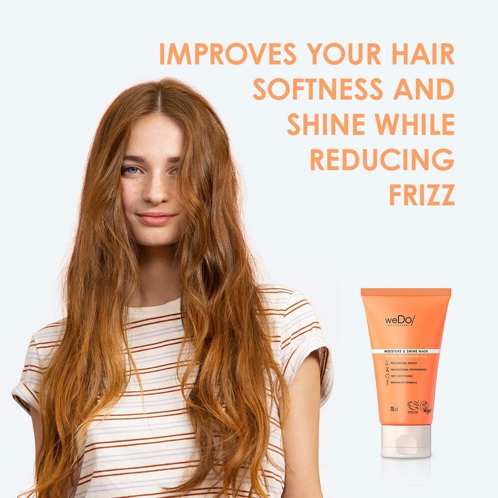 wedo Masque cheveux Vegan Hydratation et Brillance pour cheveux normaux et abîmés Masque vegan sans silicone pour cheveuxnormaux secs colorés ou non