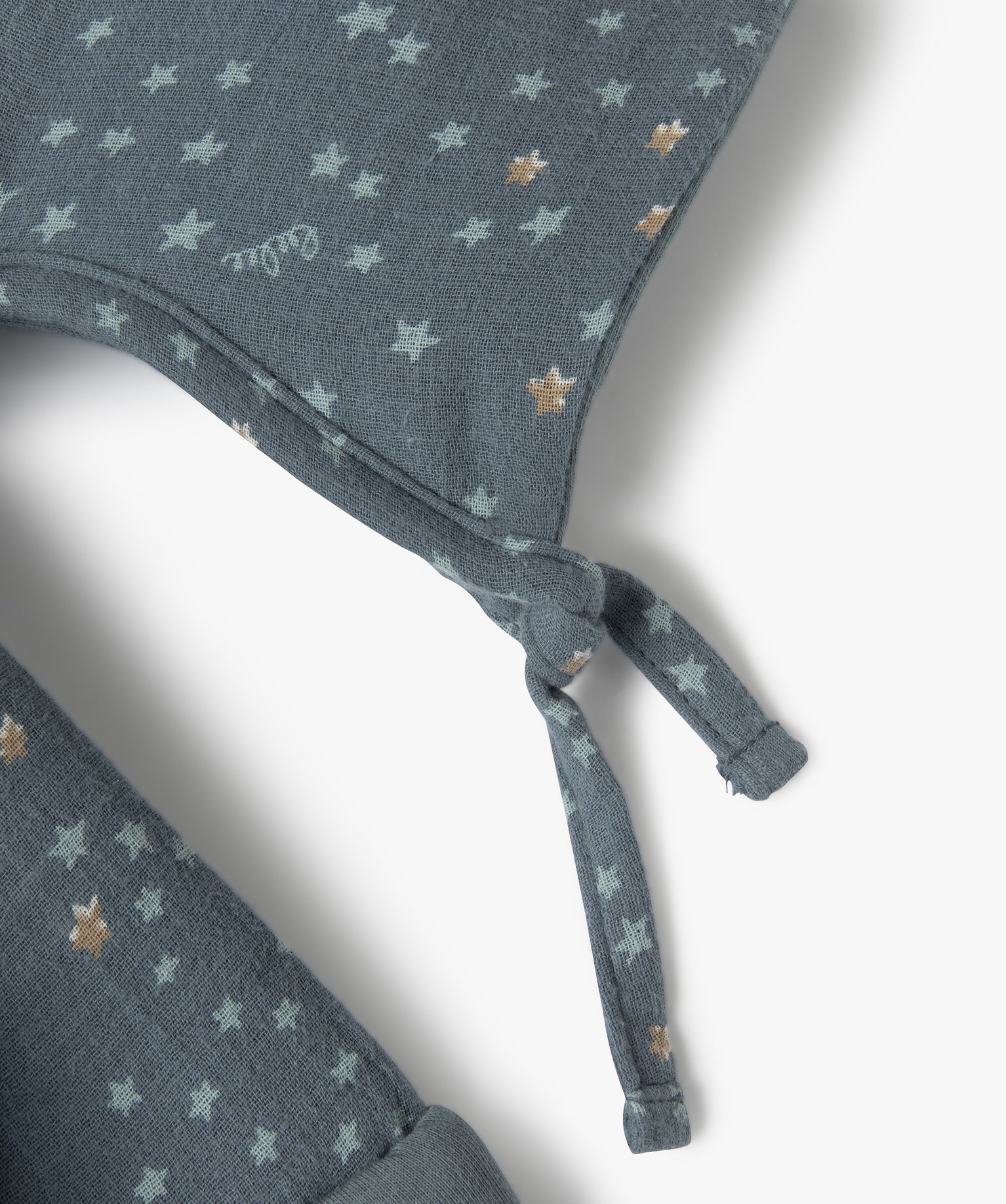 Ensemble bébé 2 pièces : combinaison et bonnet imprimés ... bleu | GEMO