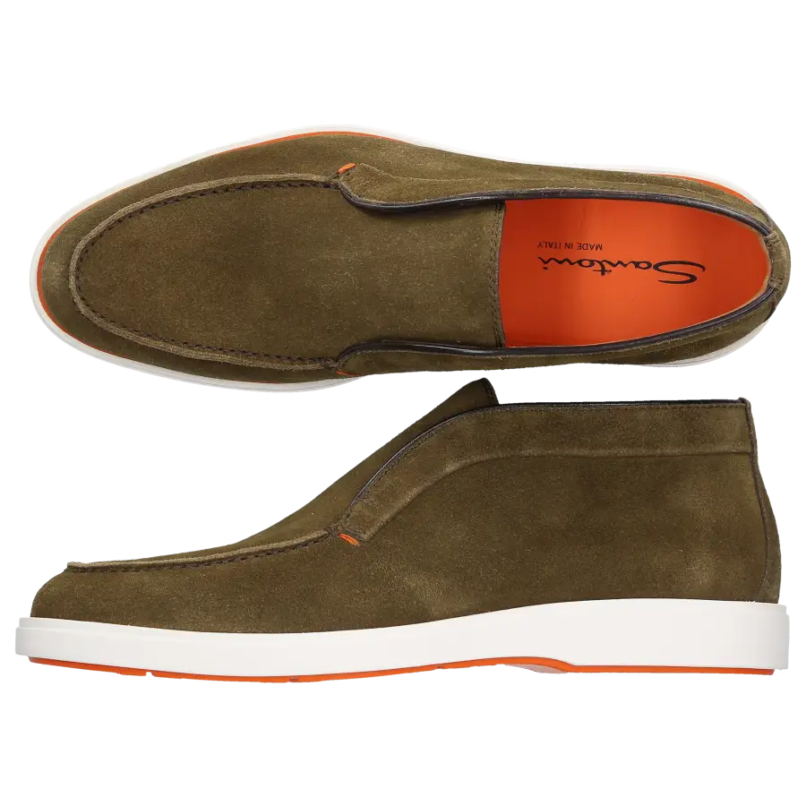 Santoni - Stiefeletten DESERT BOOT Veloursleder - grün