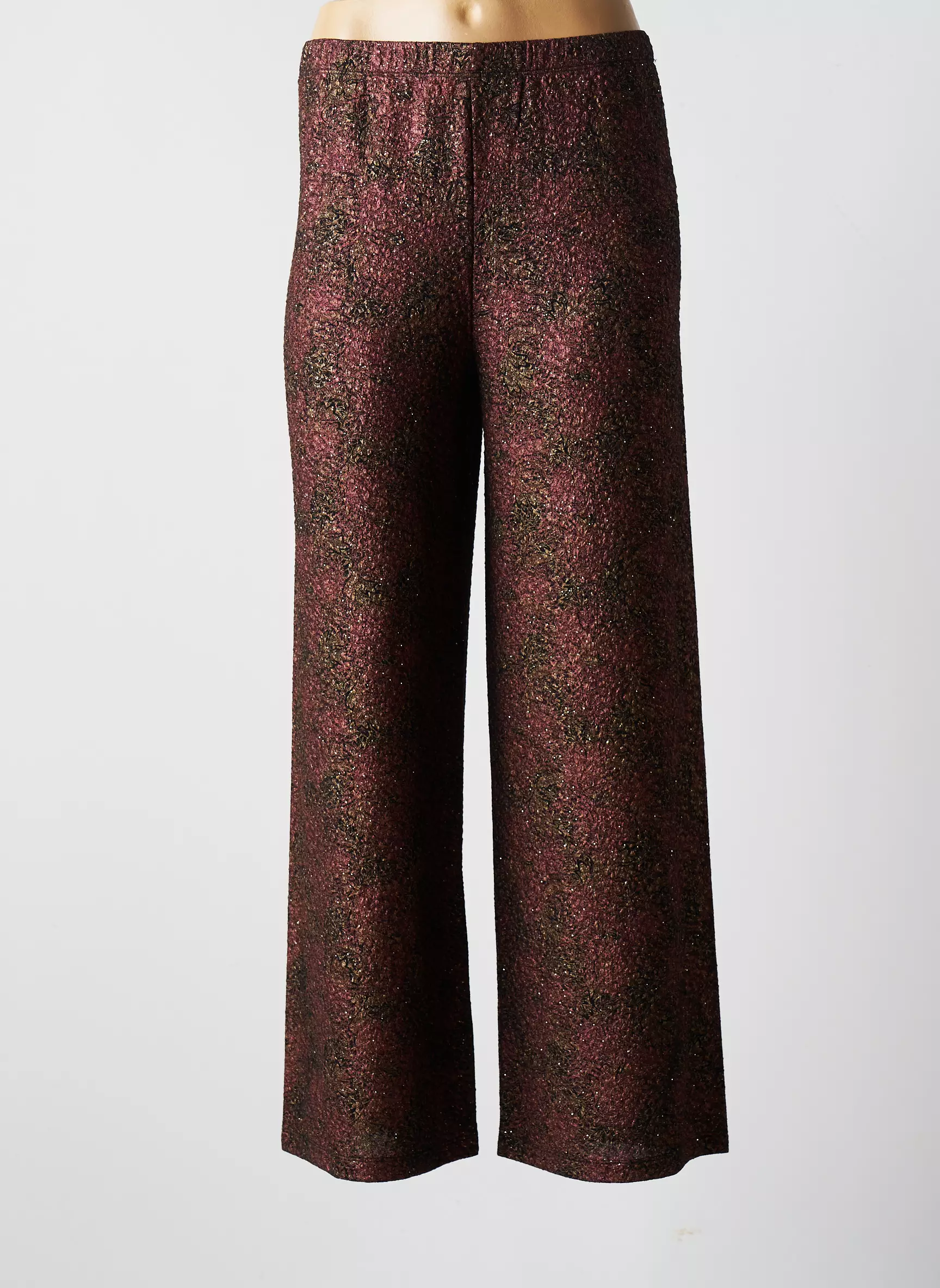 Blanc Boheme Pantalons Larges Femme couleur rose