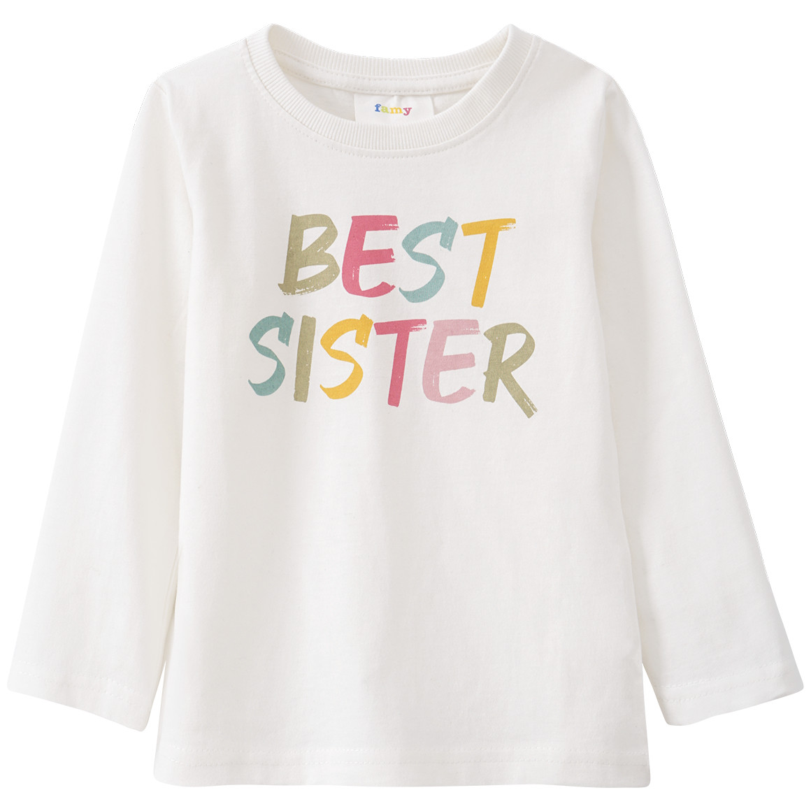 Mädchen Langarmshirt mit Message-Print