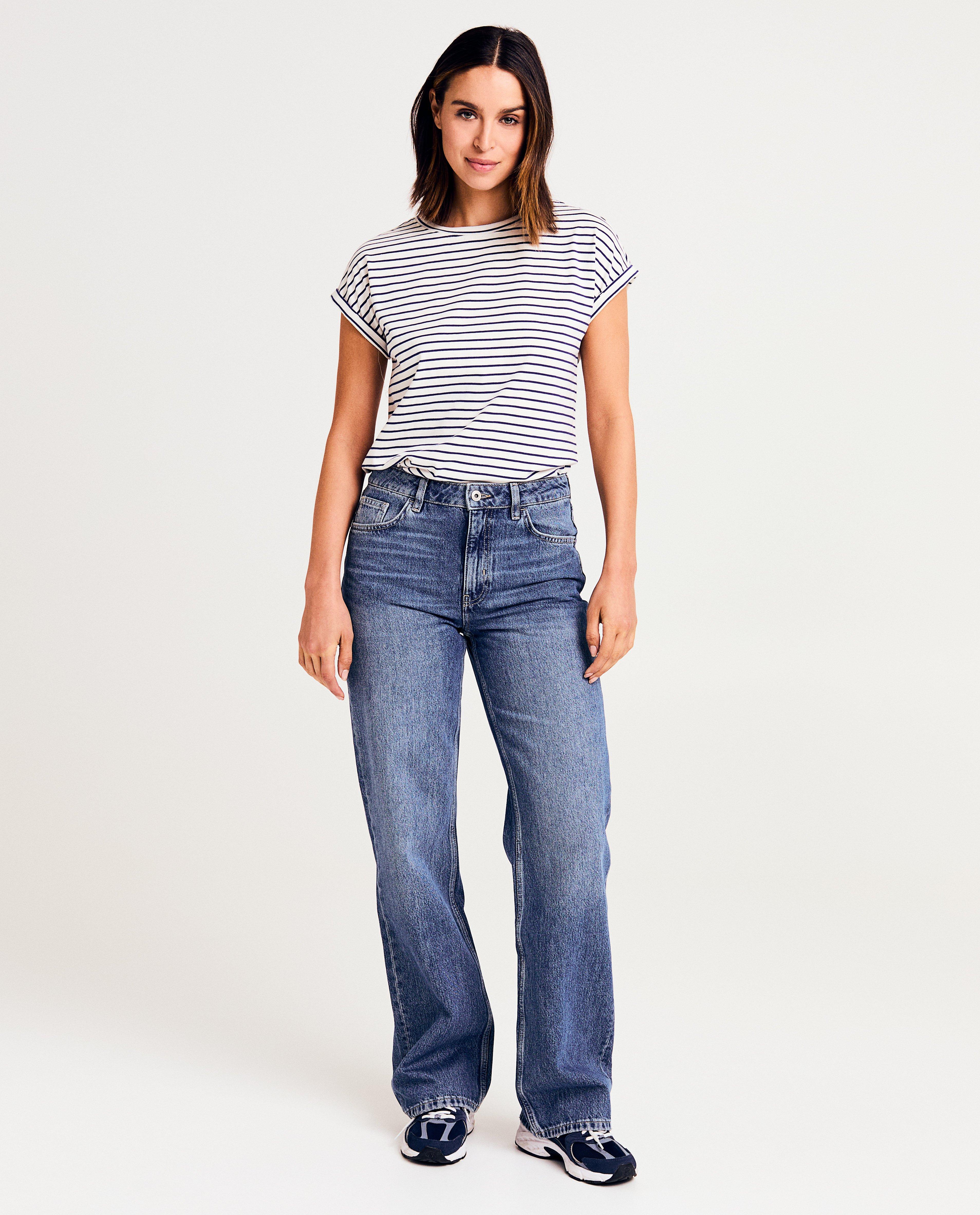 Tricou Sora cu dungi albastru închis