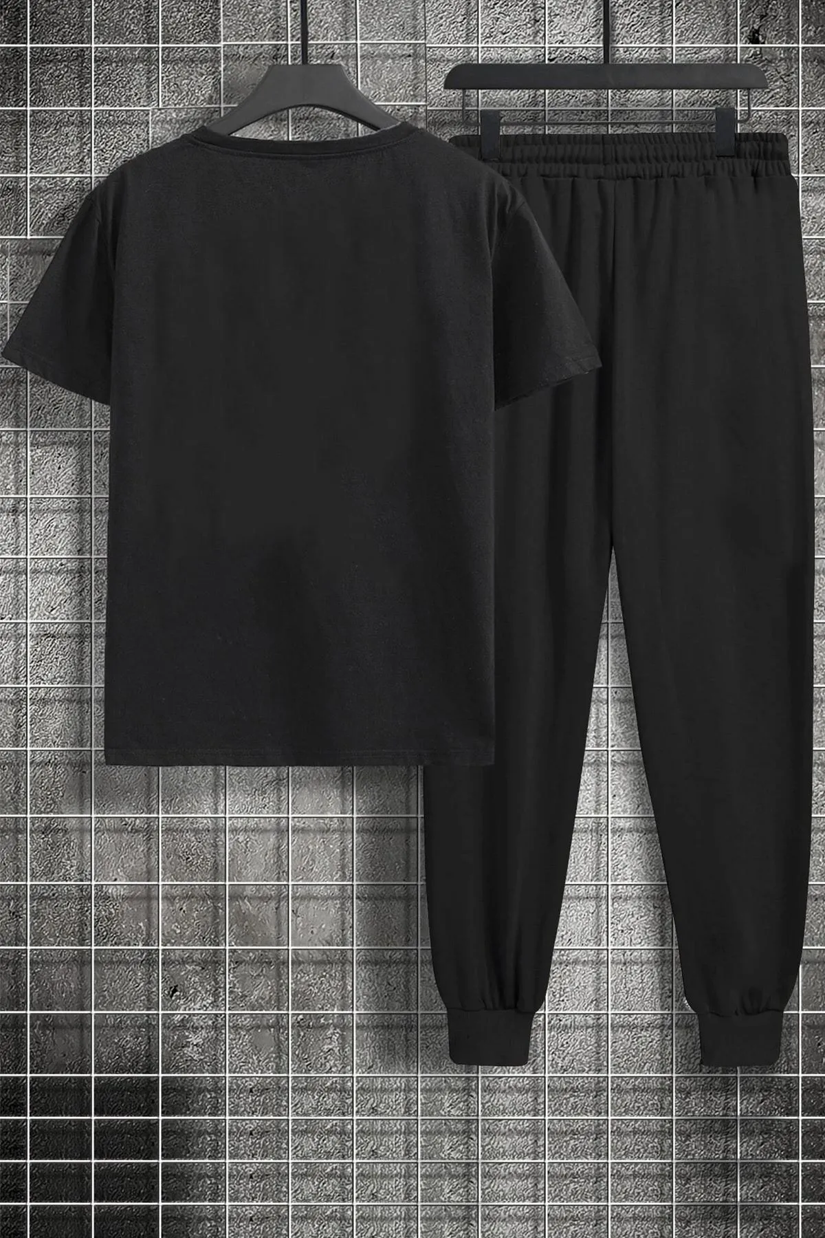 uyguntarz  Bedrucktes 2-teiliges Unisex-Trainingsanzug-Set für Herren